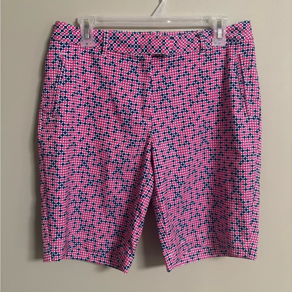 Lady Hagen Golf Shorts Womens Size 6 Pink Blue Check Outdoor